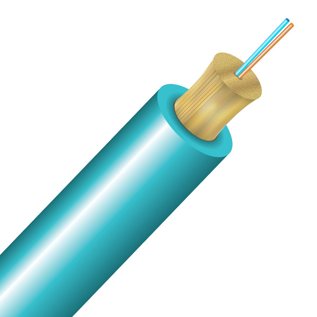 BendSafe® 2 Strand OM3 Distribution TB Riser - Bulk per Ft.